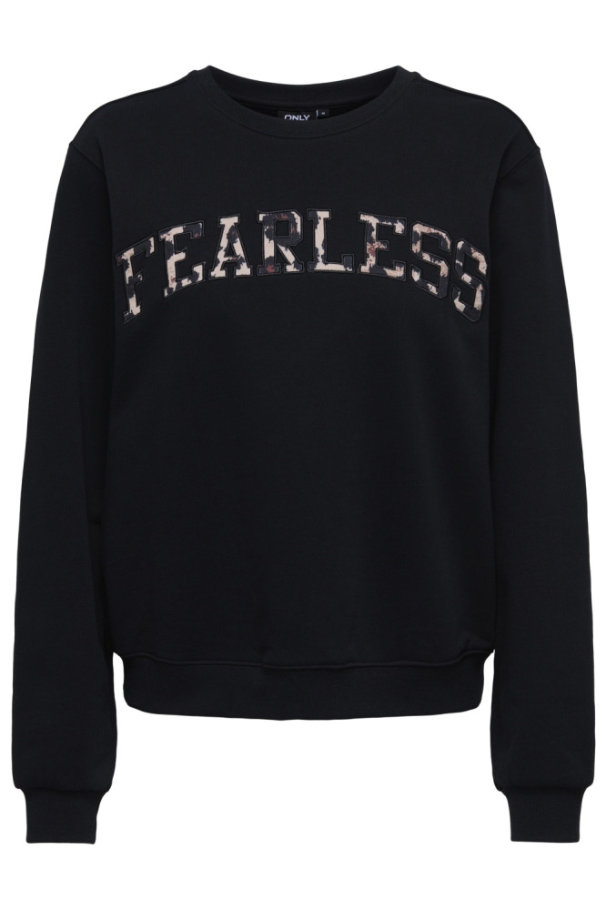 ONLFREDERIKKA L/S PRINT BOX UB SWT 15352623 Black/Fearless